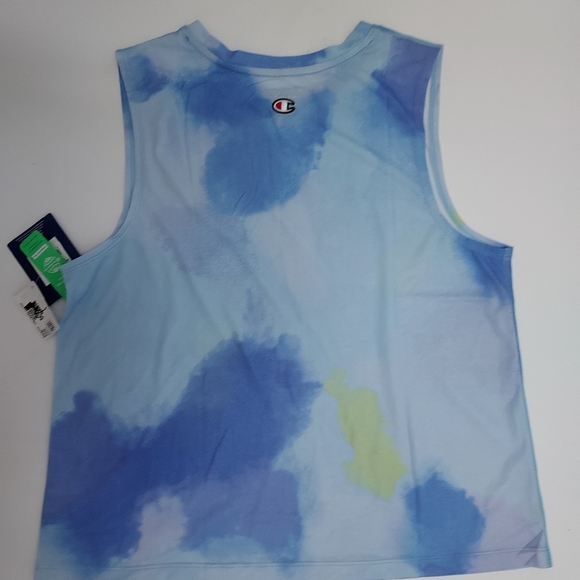 New Blue Dyed Champion Double Dry Muscle T-shirt Size Large - Picture 6 of 6